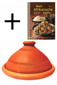 Set of 2: ORIGINAL Tuareg Tagine (26 cm diameter) + North...