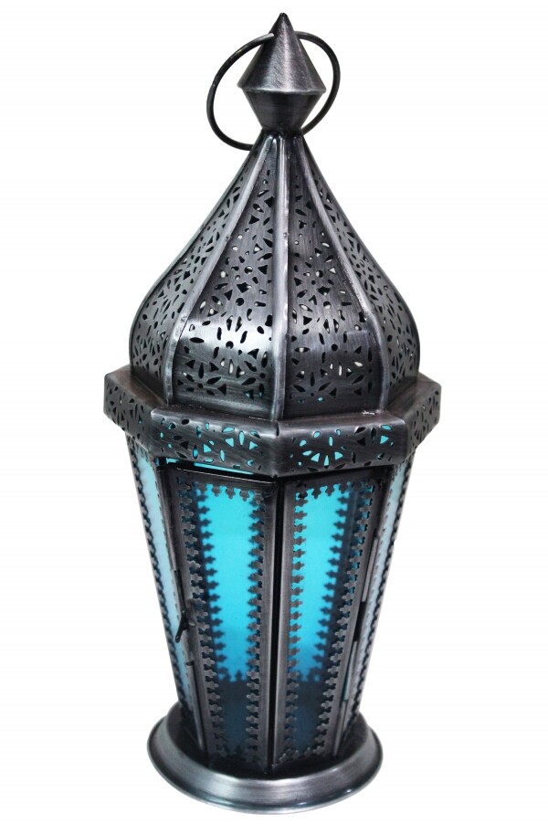 Oriental Indian Table Lantern Ajda - Blu box