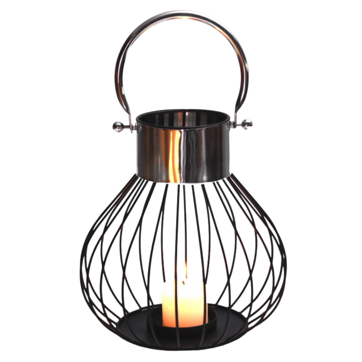 MAADES Lantern Candle Holder with Handle "Romane" 