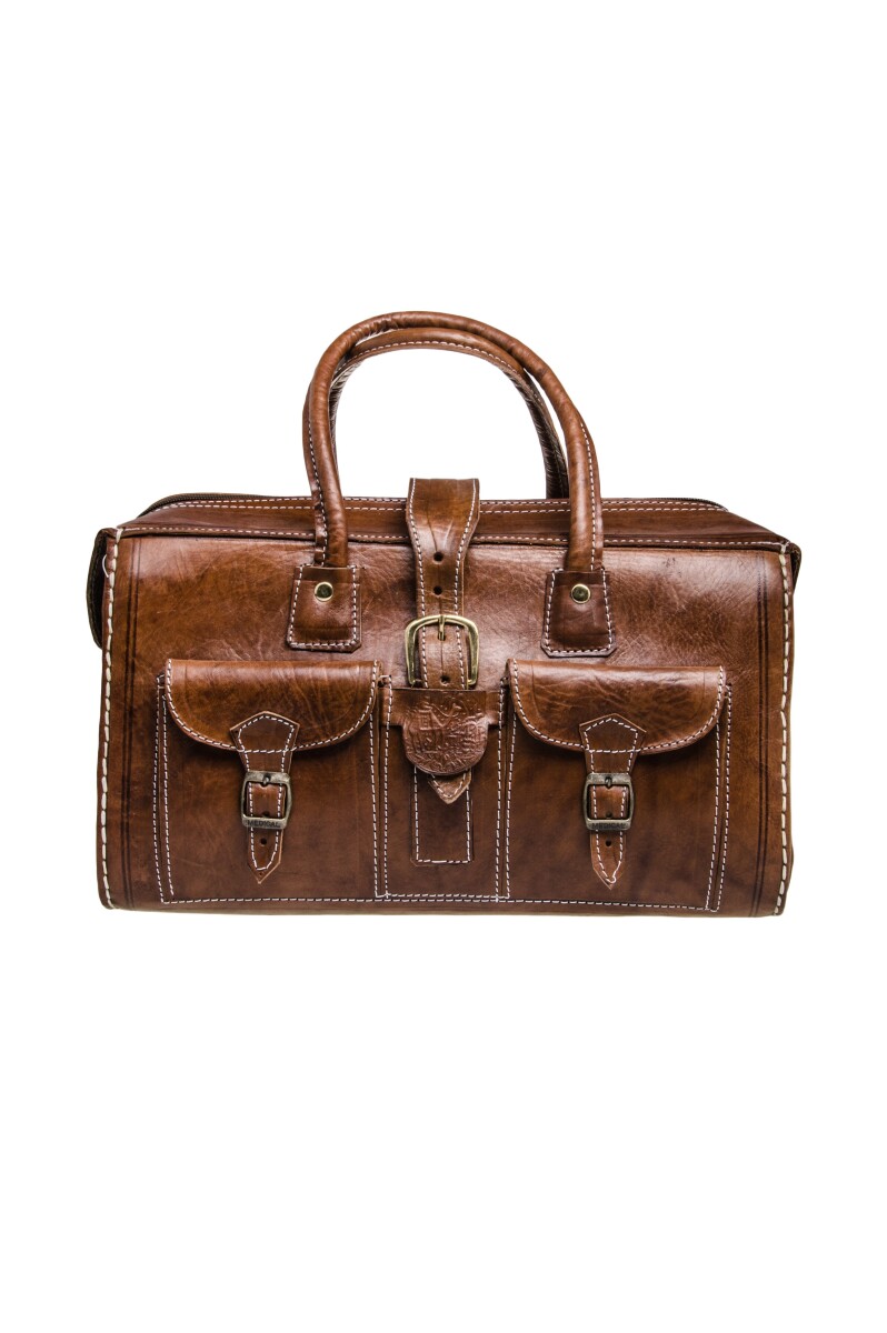 Safara Moroccan Leather Travel Bag - Small
