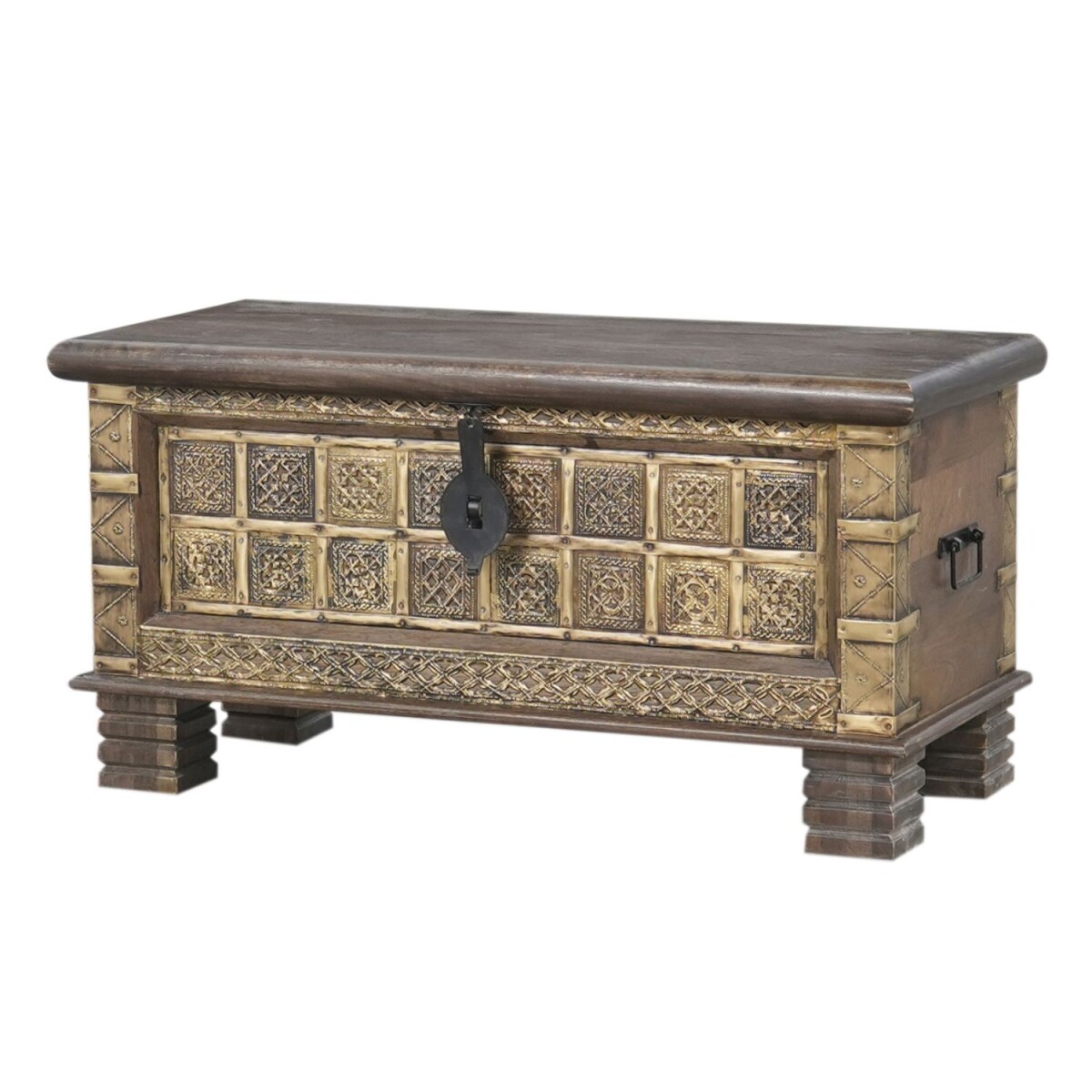 Amreet Solid Wood Vintage Boho Storage C box