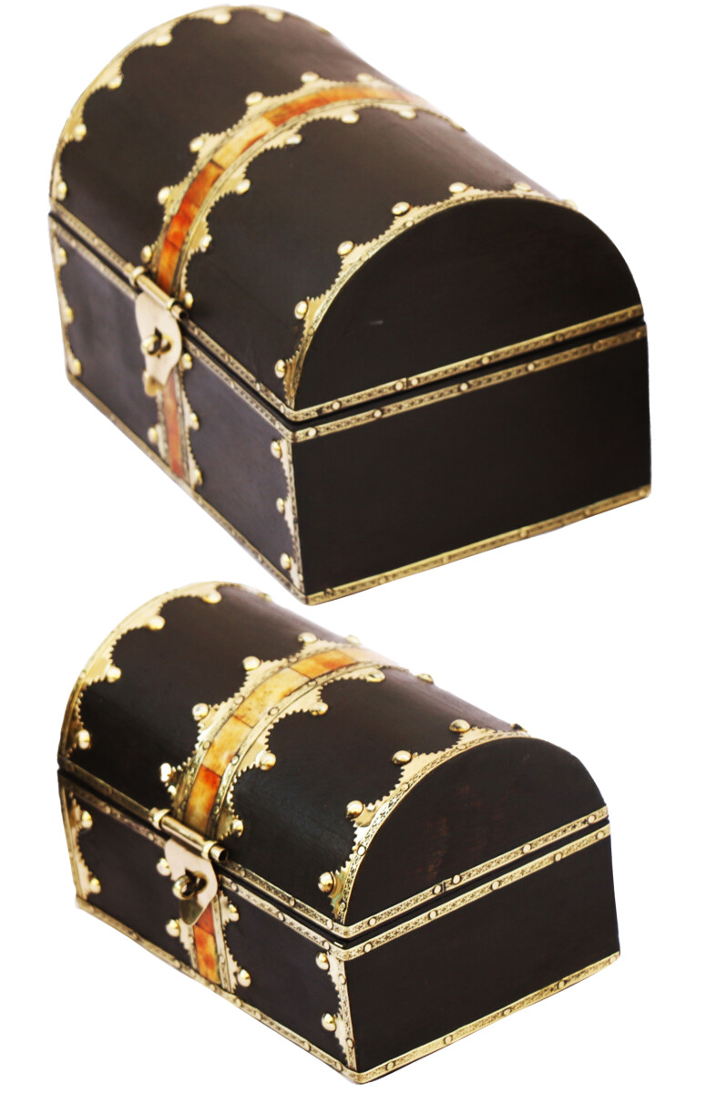Set of 2 Oriental Treasure Chests by Bibni - 20 cm -