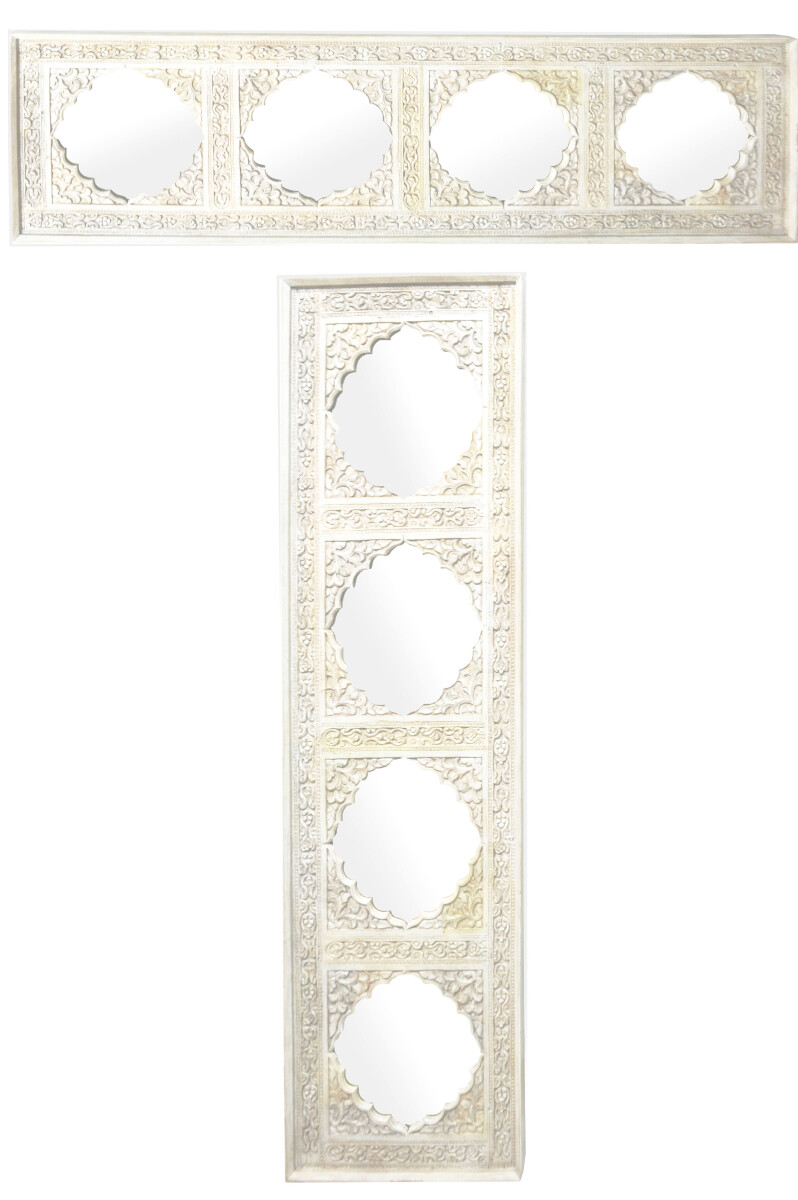 Oriental Hall Mirror Haliz White - 180 cm -