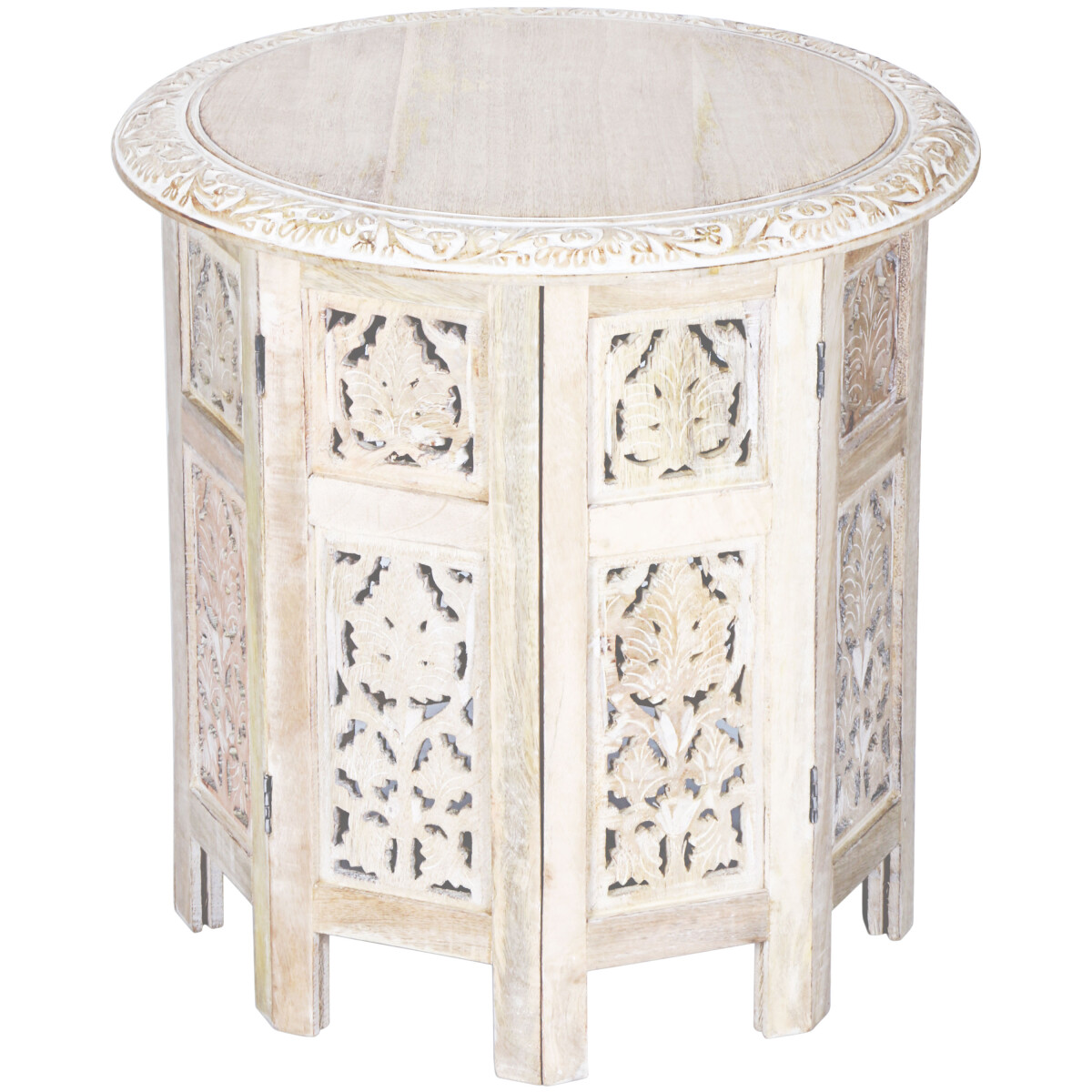 Ashkar White Folding Oriental Side Table box