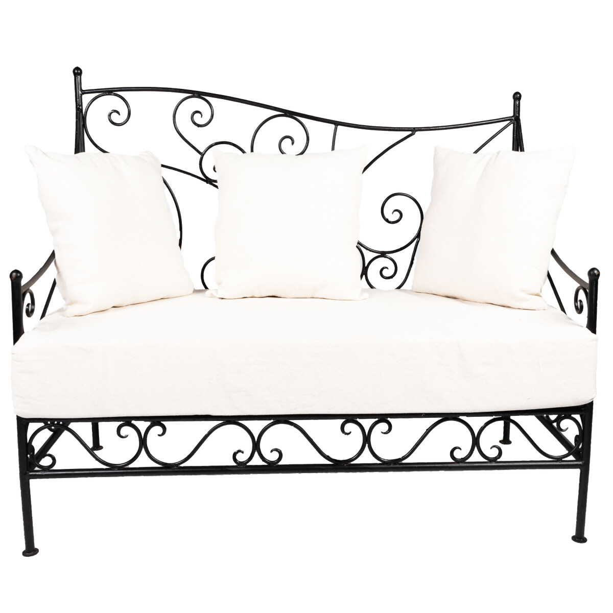 Murcia 120cm Mediterranean Iron Sofa | Handcrafted Boho Vint