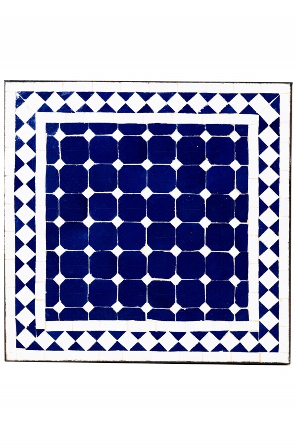 Oriental Mosaic Tile, Marrakech Blue/Whi box