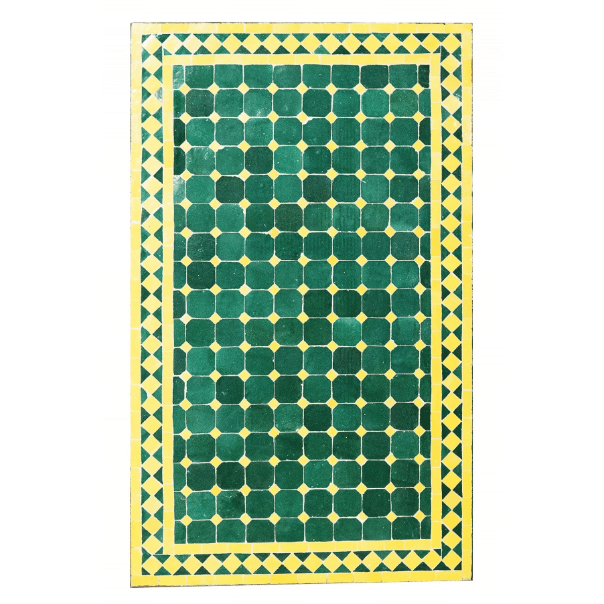 Moroccan Mosaic Tile, Marrakech Green/Yellow, 100x60cm
