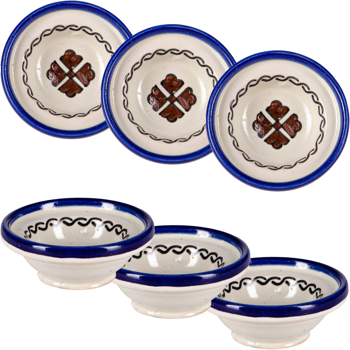 Set of 6 Moroccan Tapas Bowls and Small Bowls by Zituna