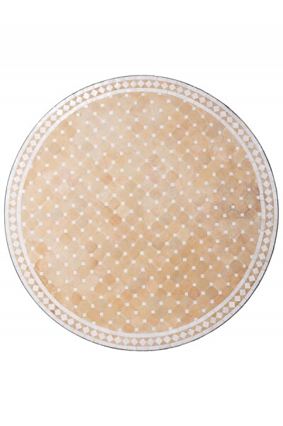 Beige and white