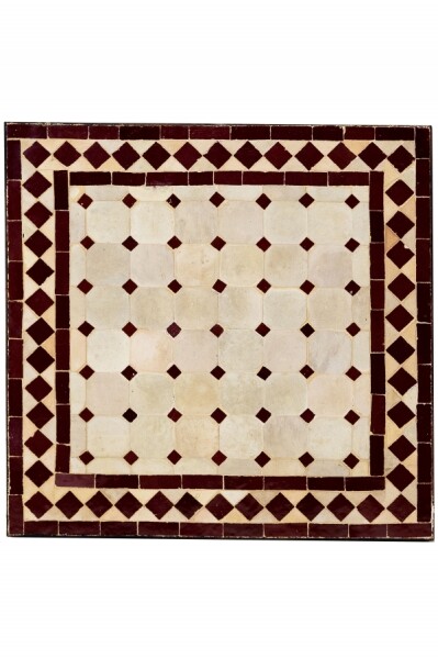 Beige and burgundy